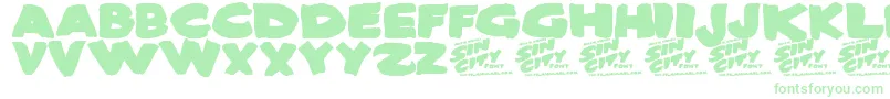 Saiba mais sobre a fonte SinCity Fonte SinCity – fontes verdes em um fundo branco