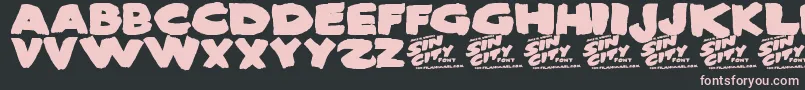 SinCity Font – Pink Fonts on Black Background