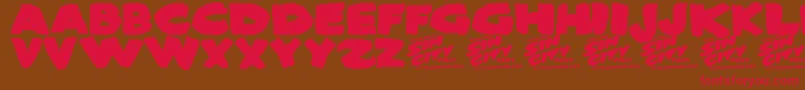 SinCity Font – Red Fonts on Brown Background