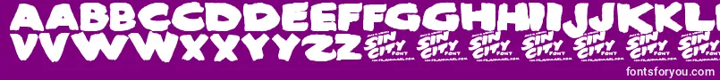 Lisätietoja SinCity-fontista SinCity-fontti – valkoiset fontit violetilla taustalla