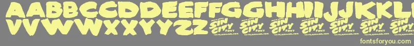 SinCity Font – Yellow Fonts on Gray Background