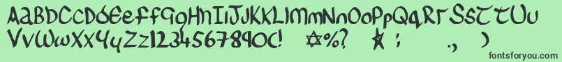 sinead Font – Black Fonts on Green Background