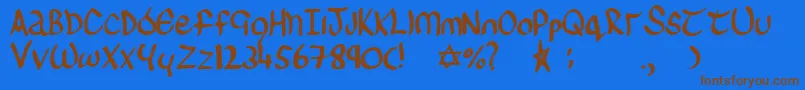 sinead Font – Brown Fonts on Blue Background