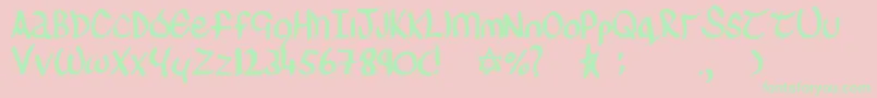 sinead Font – Green Fonts on Pink Background