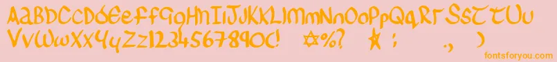 sinead Font – Orange Fonts on Pink Background