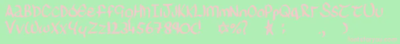 sinead Font – Pink Fonts on Green Background