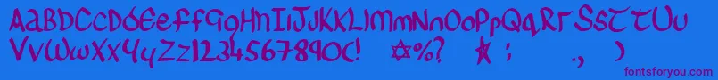 sinead Font – Purple Fonts on Blue Background