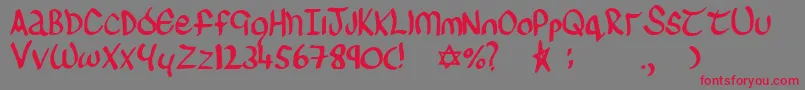 sinead Font – Red Fonts on Gray Background