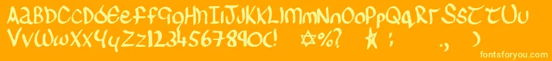 sinead Font – Yellow Fonts on Orange Background