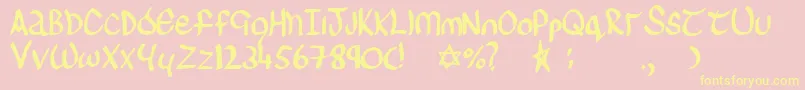 sinead Font – Yellow Fonts on Pink Background