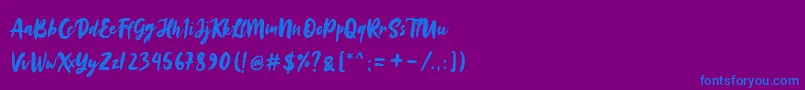 Шрифт Sinestta – синие шрифты на фиолетовом фоне