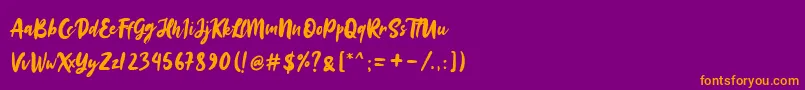 Шрифт Sinestta – оранжевые шрифты на фиолетовом фоне