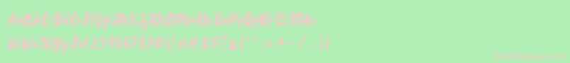 Шрифт Sinestta – розовые шрифты на зелёном фоне