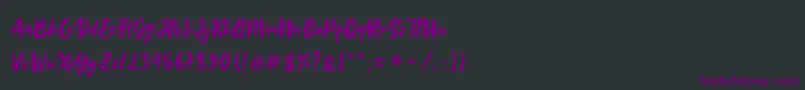 Шрифт Sinestta – фиолетовые шрифты на чёрном фоне