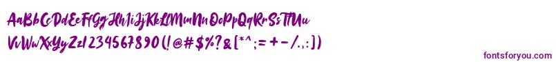 Sinestta-fontti – violetit fontit valkoisella taustalla