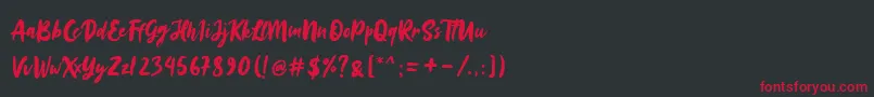 Шрифт Sinestta – красные шрифты на чёрном фоне