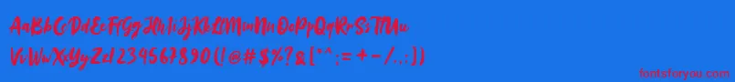 Шрифт Sinestta – красные шрифты на синем фоне