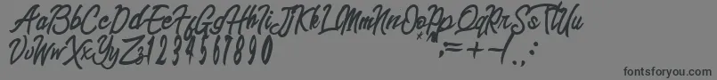 sinetesia Font – Black Fonts on Gray Background