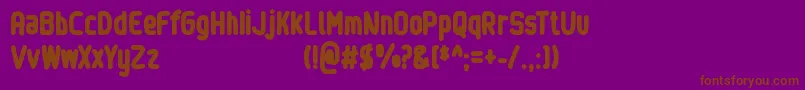 フォントSinewy   Personal Use Only – 紫色の背景に茶色のフォント