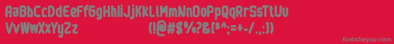 Sinewy   Personal Use Only Font – Gray Fonts on Red Background