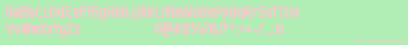 Sinewy   Personal Use Only-fontti – vaaleanpunaiset fontit vihreällä taustalla