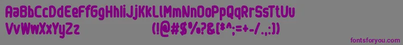 Sinewy   Personal Use Only Font – Purple Fonts on Gray Background