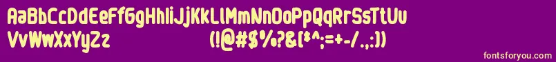 Sinewy   Personal Use Only Font – Yellow Fonts on Purple Background