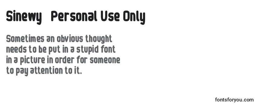 Sinewy   Personal Use Only Font
