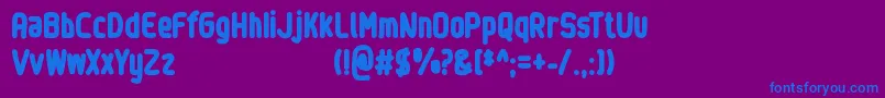 Sinewy   Personal Use Only Font – Blue Fonts on Purple Background
