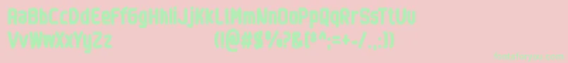 Sinewy   Personal Use Only Font – Green Fonts on Pink Background