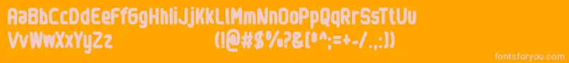 Sinewy   Personal Use Only Font – Pink Fonts on Orange Background