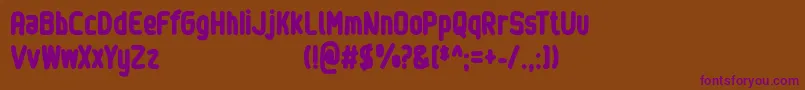 Sinewy   Personal Use Only Font – Purple Fonts on Brown Background