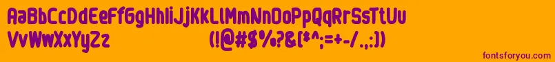 Sinewy   Personal Use Only Font – Purple Fonts on Orange Background
