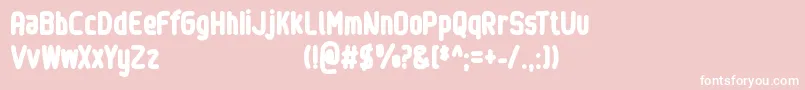 Sinewy   Personal Use Only Font – White Fonts on Pink Background
