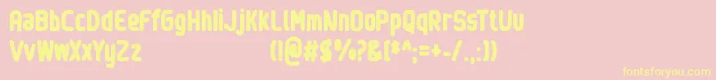 Sinewy   Personal Use Only Font – Yellow Fonts on Pink Background