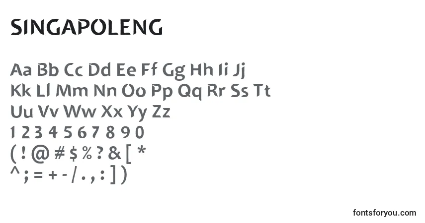 Police SINGAPOLENG - Alphabet, Chiffres, Caractères Spéciaux