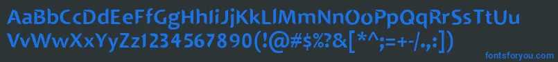 SINGAPOLENG Font – Blue Fonts on Black Background