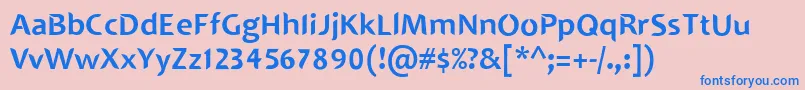 SINGAPOLENG Font – Blue Fonts on Pink Background
