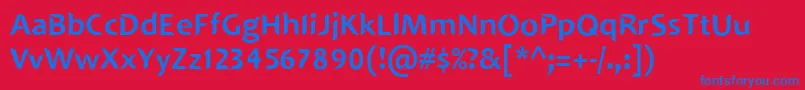 SINGAPOLENG Font – Blue Fonts on Red Background