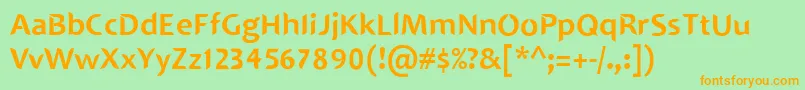 SINGAPOLENG Font – Orange Fonts on Green Background