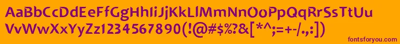 SINGAPOLENG Font – Purple Fonts on Orange Background