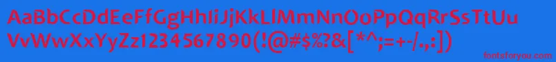SINGAPOLENG Font – Red Fonts on Blue Background