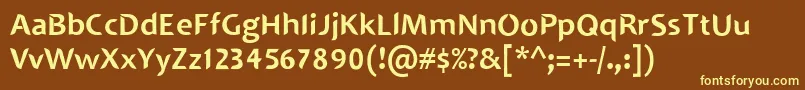 SINGAPOLENG Font – Yellow Fonts on Brown Background