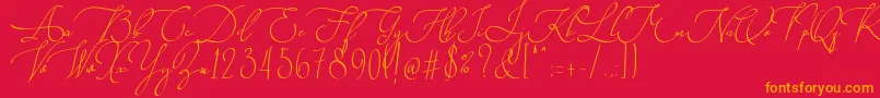 Singapore Landscape   Font – Orange Fonts on Red Background