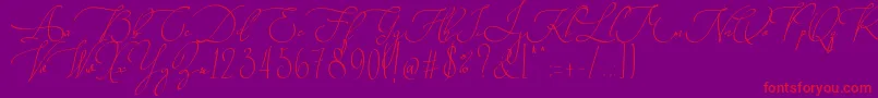 Singapore Landscape   Font – Red Fonts on Purple Background