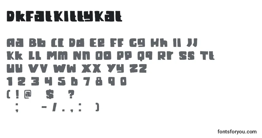 A fonte DkFatKittyKat – alfabeto, números, caracteres especiais