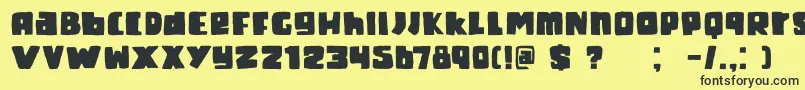 DkFatKittyKat Font – Black Fonts on Yellow Background