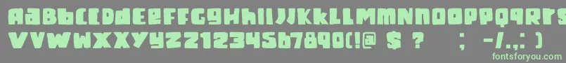 DkFatKittyKat Font – Green Fonts on Gray Background