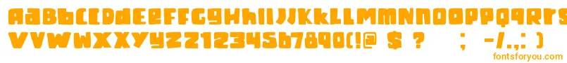 DkFatKittyKat Font – Orange Fonts on White Background