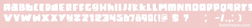 DkFatKittyKat Font – White Fonts on Pink Background